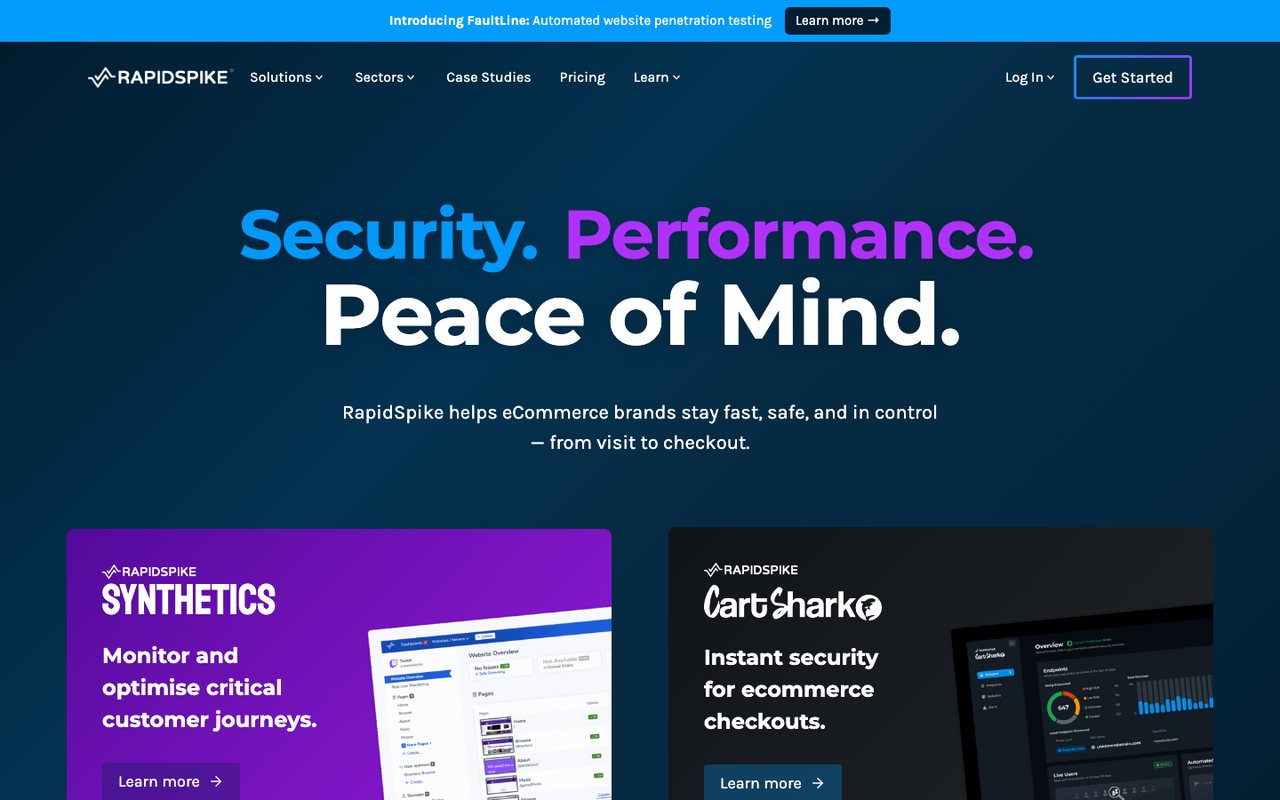 RapidSpike homepage, October 2026